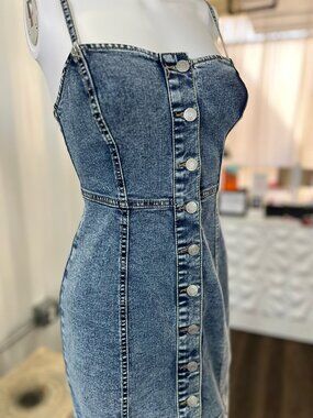 RSQ Womens Button Front Denim Dress NWT